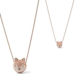 Fossil Party Animals Rhinestone Fox Necklace Duo